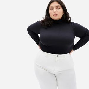 Everlane Pima Micro-Rib Turtleneck - Black